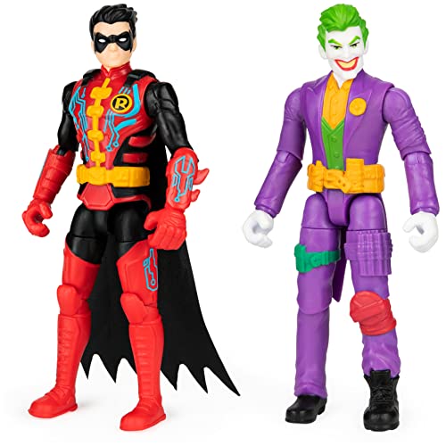 DC Comics Batman 4-inch Robin and The Joker Action Figures for Boys with 6 Mystery Accessories, Kids Toys for Boys Aged 3 and up - Image 1