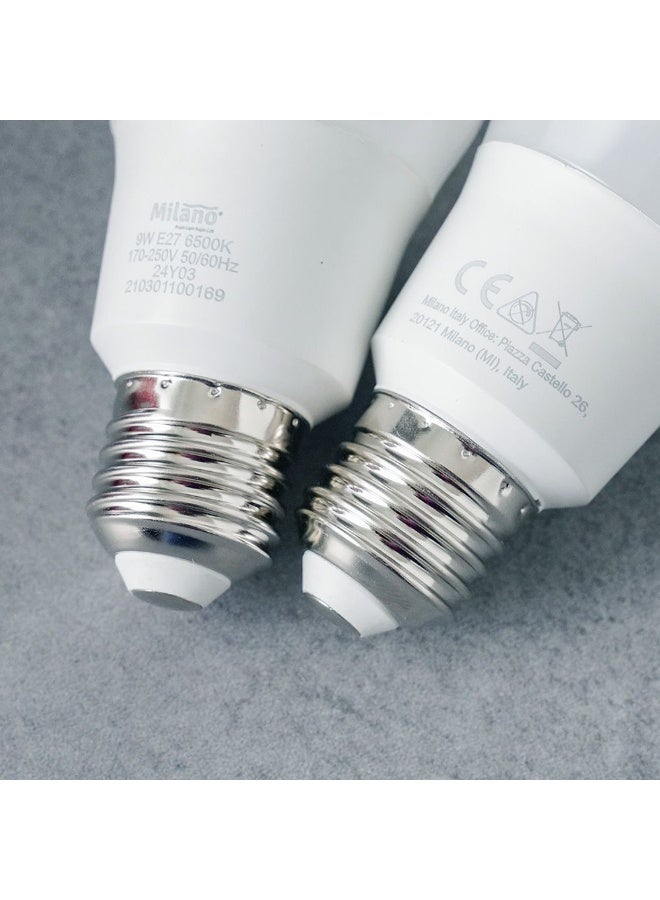 Danube Home Milano LED Bulb 2Pcs Set 9W E-27 3000K | Light Bulbs Energy Saving Lamp For Living Room Bedroom Dining Room Offices - Image 2