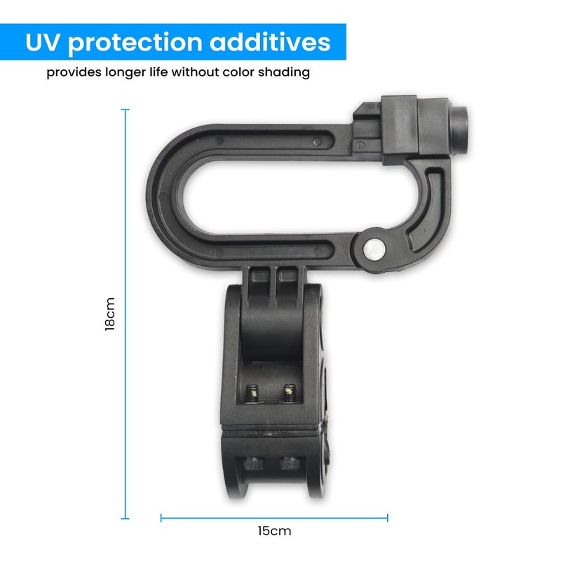 TVS Helmet Lock for Bike, Bike Riding Accessories, Anti-Theft Helmet Safety Lock, Motorcycle Accessories - Black - Image 4