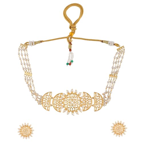 VOYLLA Nazakat Zara Choker Set For Women, Party, Wedding, Lightweight, Gift For Her - Image 4