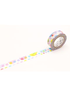 MT mt Washi Masking Tape EX Series, 15 mm x 10 mtrs Shade - Random dot, (Pack of 1)  - Image 1