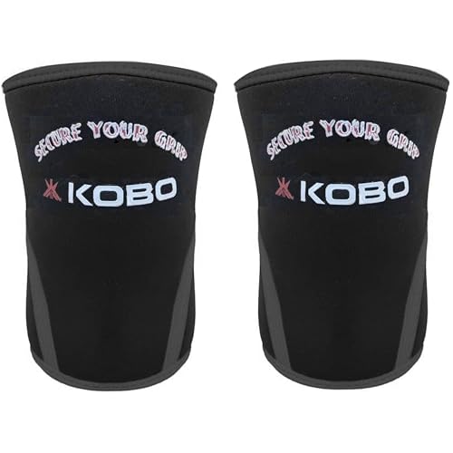 Kobo 7 mm Knee Cap Compression Support Knee Sleeves for Powerlifting Gym Squats Running Cycling Sports Jogging Workout Pain Relief (Material: Neoprene & Spandex) - Image 1