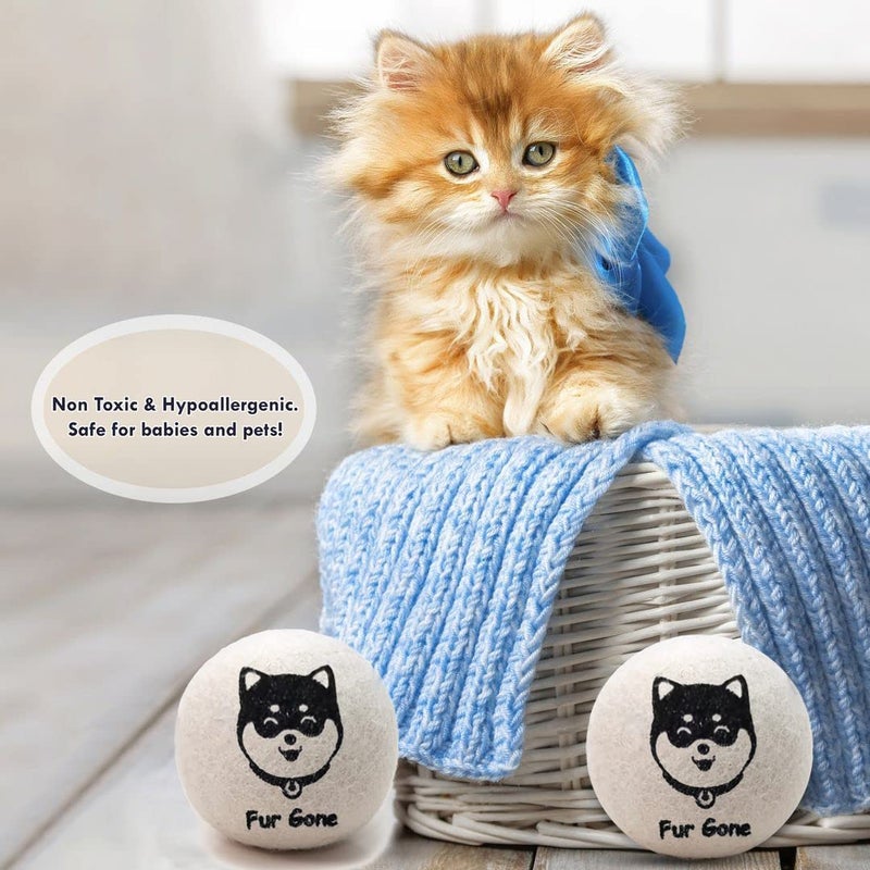 Bienstylife Wool Dryer Balls for Pet Hair Remover Organic Reusable Laundry Dryer Balls Pre-Wash Lint Remover for Dog/Cat Pet Hair Shaver for Laundry Hair Catcher for Washing Machine - Image 4