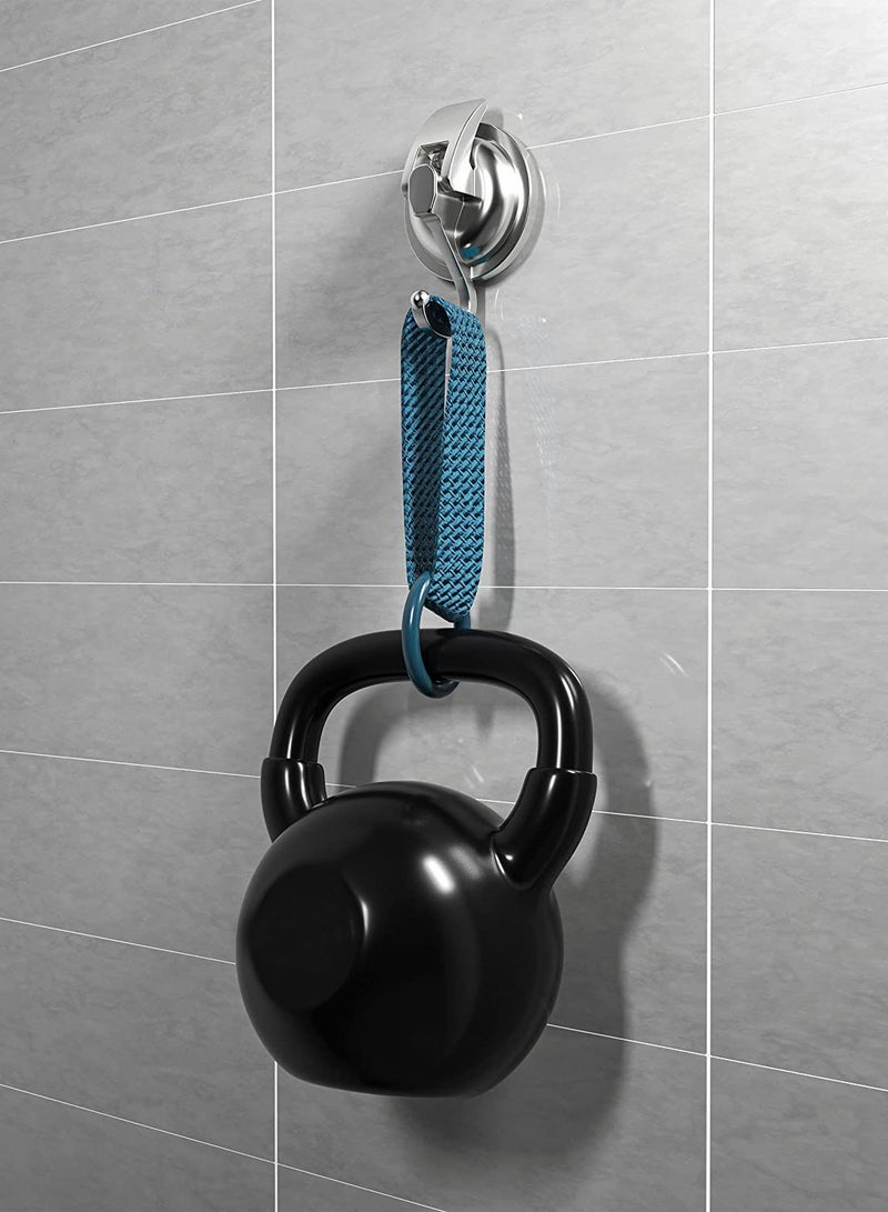 KASTWAVE Vacuum Suction Cup Hooks, Silver Chrome-Plated Polished Heavy-Duty Suction Cup Hooks - Image 4