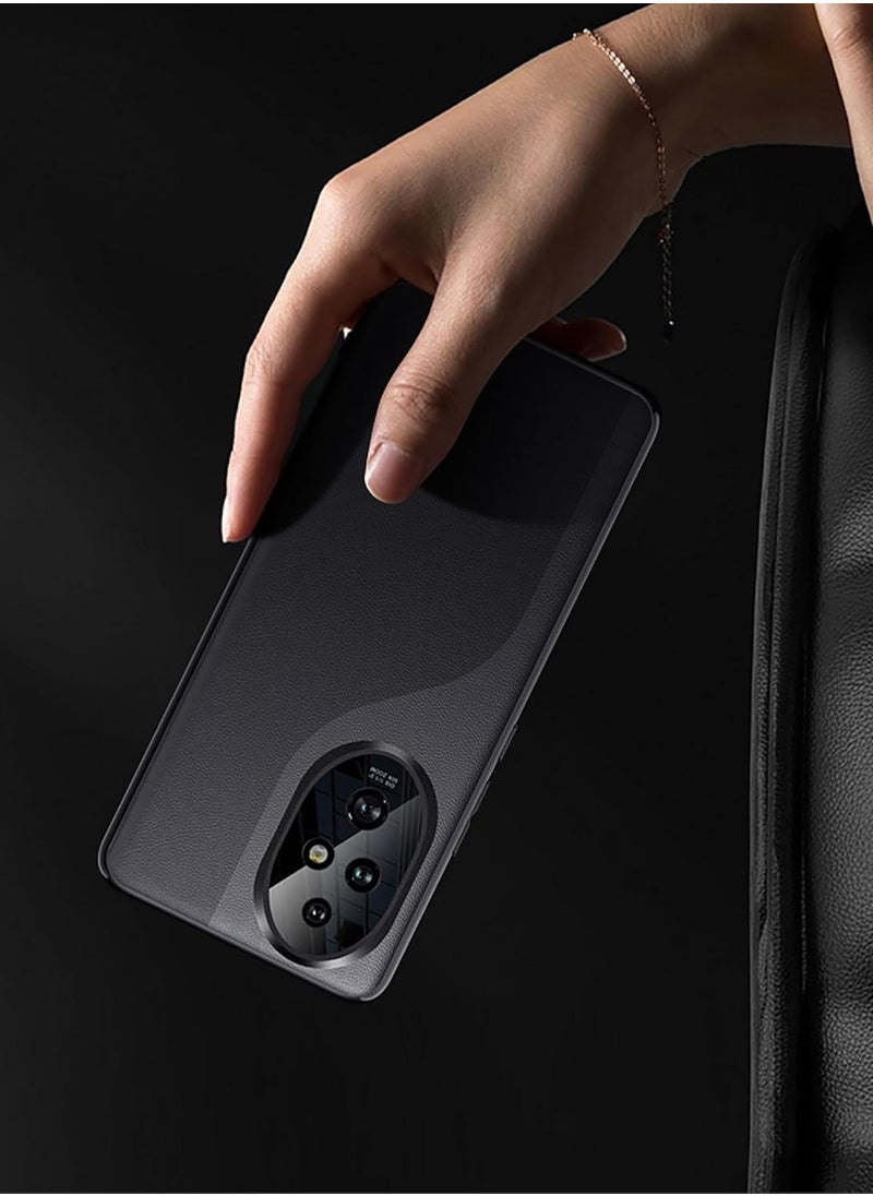 VKL HONOR 200 Pro, PU leather + Hard PC Cover, Special Leather Texture Phone Case, Anti-Fingerprint, Anti-Scratch - black  - Image 2