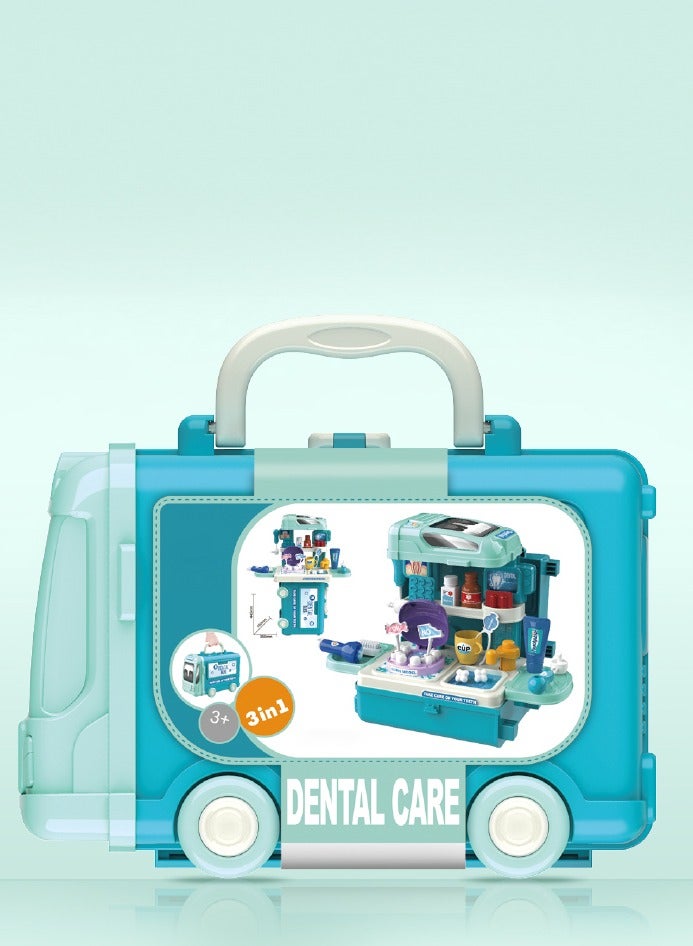 BOWA مجموعة ألعاب أسنان مكونة من 34 قطعة بتصميم حافلة للأطفال - Image 3