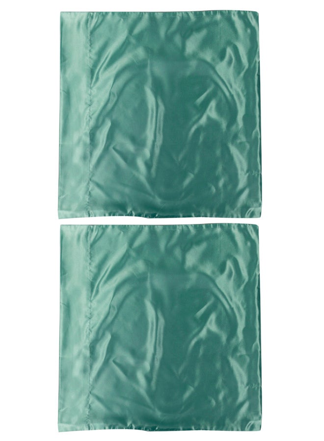 2pcs 75 x 150D Satin Pillowcase Soft Pillow Cover With Envelope Sealed Beddings Vert - Image 3