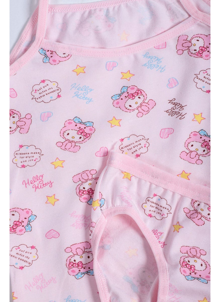 Hepsine Rakip - Rivaling All Girls' String-Strapped Cotton Undershirt-Panties Set Flexible Cheerful - Image 1