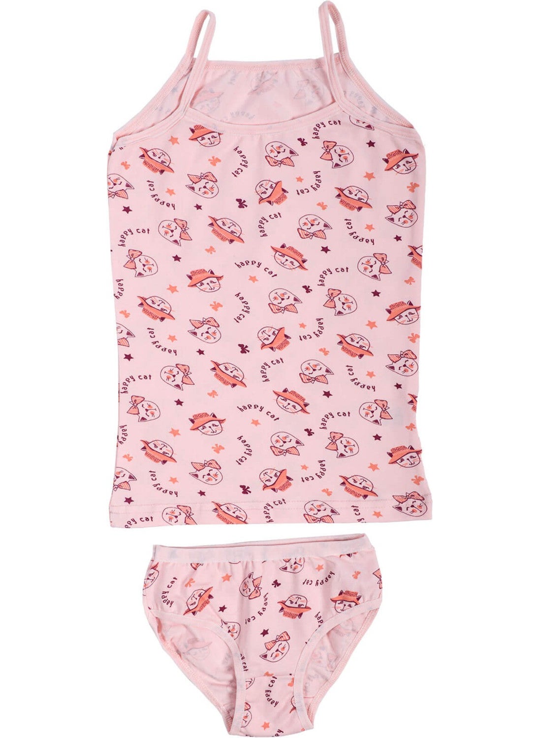 Hepsine Rakip - Rivaling All Girls' String-Strapped Cotton Undershirt-Panties Set Flexible Cheerful - Image 1