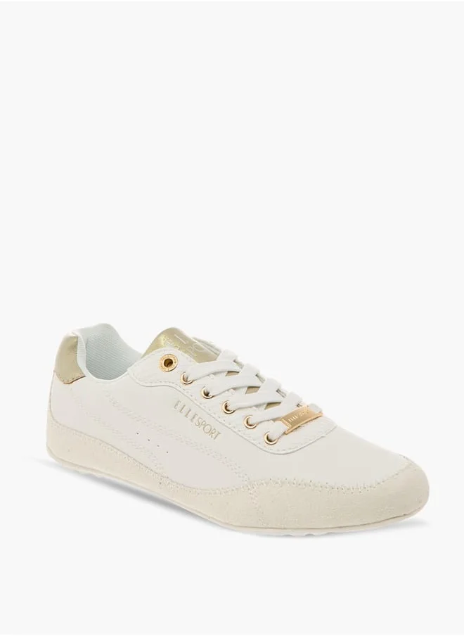 ايل Women's Panelled Sneakers with Lace-Up Closure