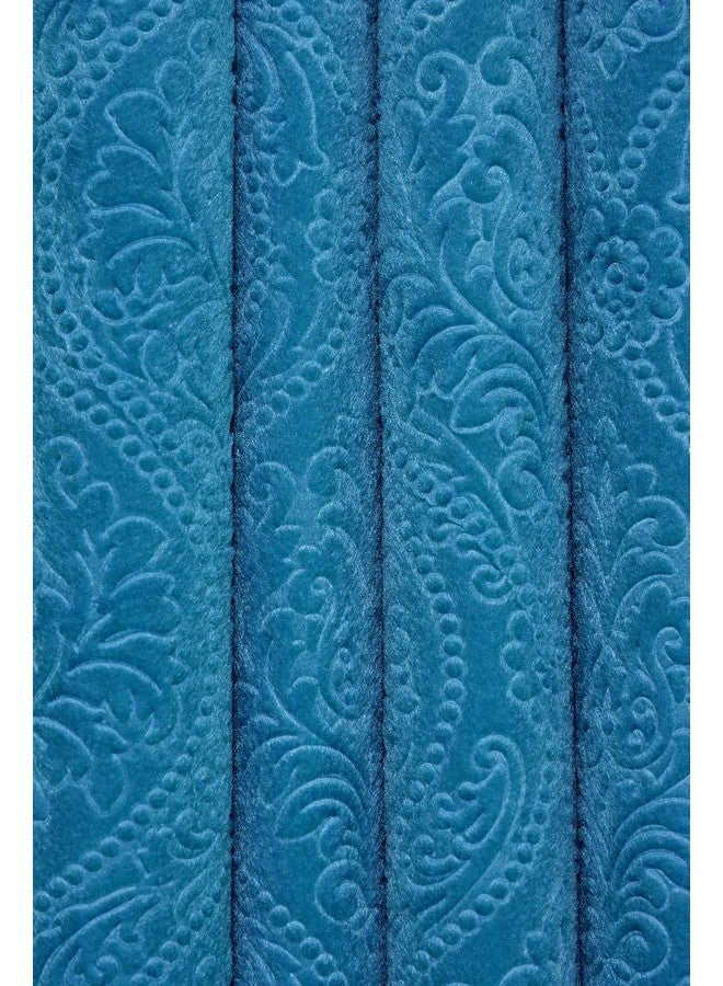 Fabrilia Velvet Eyelet Window Curtain 5 Feet For Living Room/Bedroom, Aqua, Pack Of 1 Piece, Damask, Opaque - Image 5