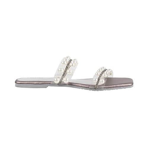 Metro Women's Metallic Pearly Embellished Flat Fashion Slip-on UK/3 EU/36 (41-67) - Image 3
