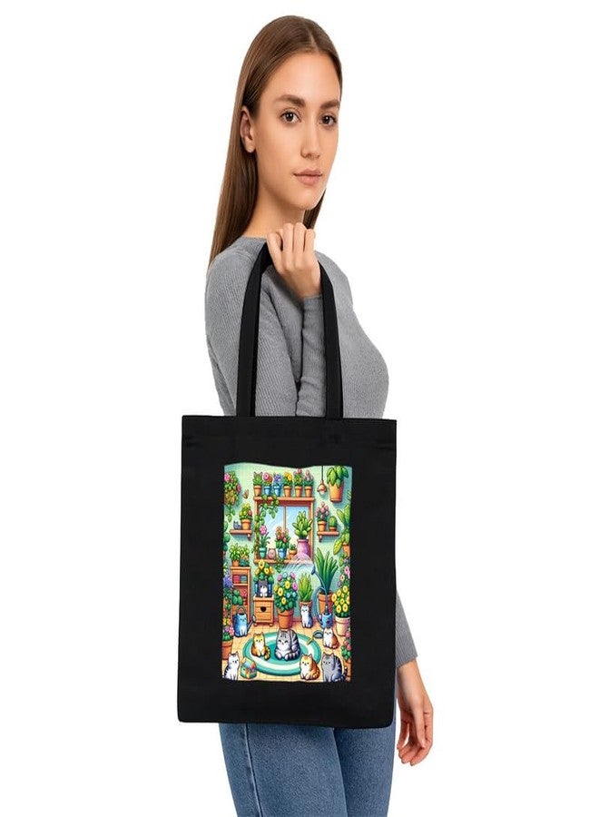 PrintingZone Printed Tote Bag For Women| Classic Printed Canvas Shoulder Bag for Women - Image 3