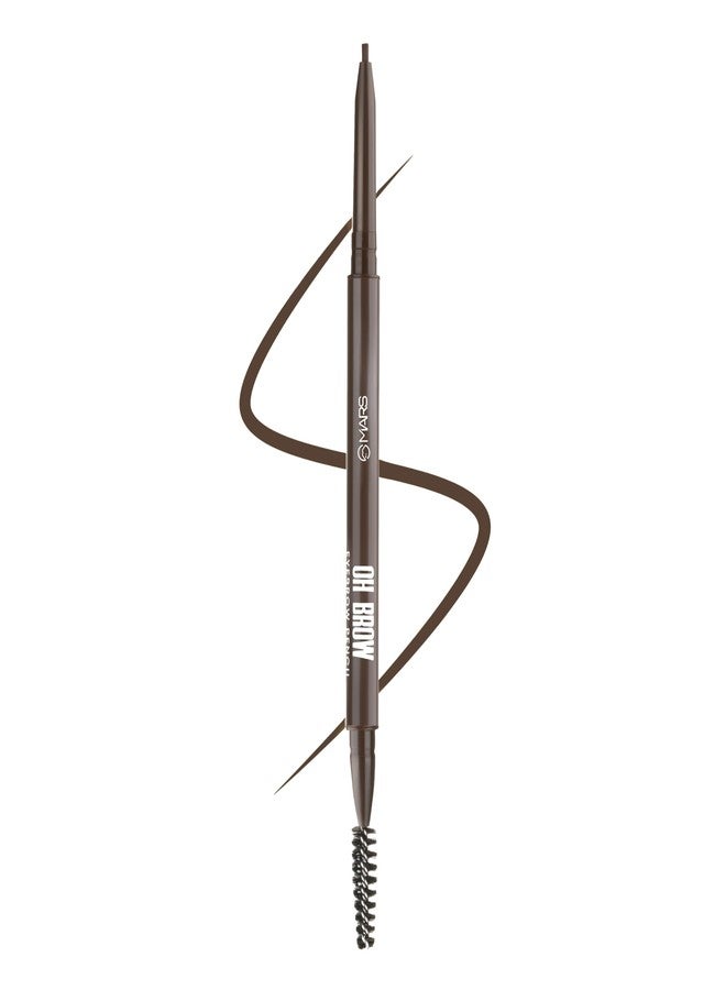 MARS OH Brow Eyebrow Pencil | Micro Precision Retractable with a Spoolie | Highly Pigmented | Smudge Proof & Water Resistance | Long-Lasting | Lightweight Eyebrow Pencil (0.1 gm) (Dark Brown) - Image 1