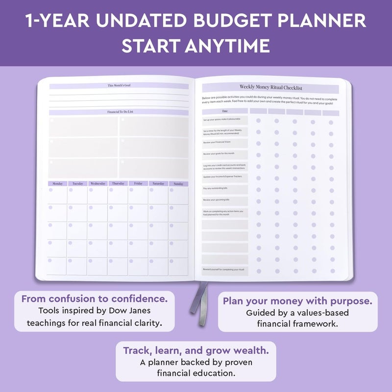 Panda Planner Dow Janes Planner Panda Planner Budget Planner 2026 Financial Planner â€“ Monthly Budget Planner & Bill Payment Tracker, Expense Tracker Notebook, Budget Book, 8.5 x 11 Softcover Purple 120gsm - Image 3
