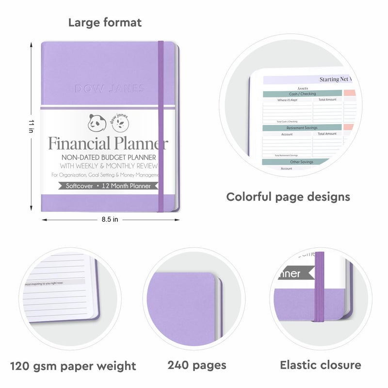Panda Planner Dow Janes Planner Panda Planner Budget Planner 2026 Financial Planner â€“ Monthly Budget Planner & Bill Payment Tracker, Expense Tracker Notebook, Budget Book, 8.5 x 11 Softcover Purple 120gsm - Image 4