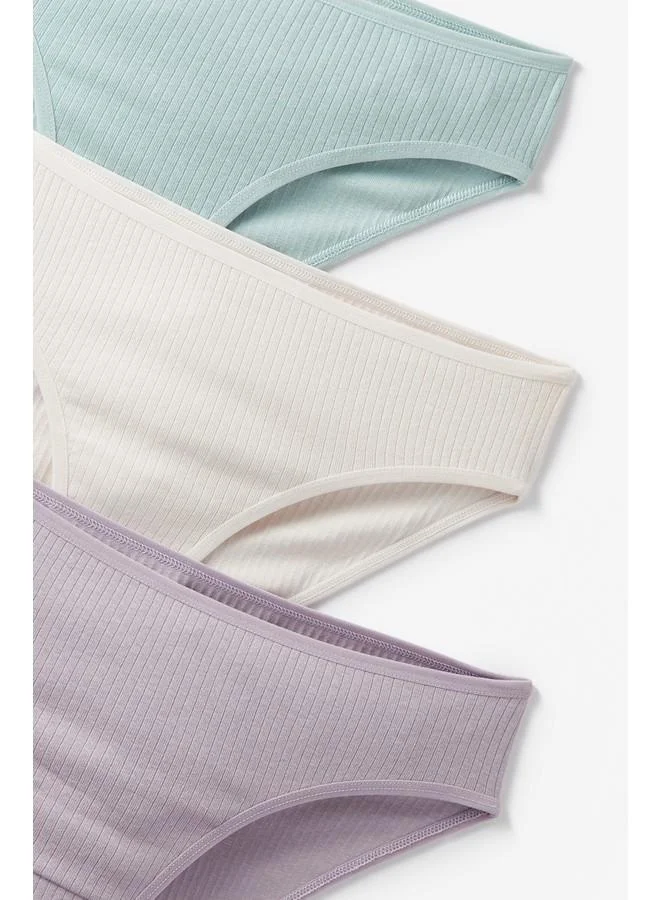 JUNE June Women 3-Pack Panties Green - Ecru - Lilac