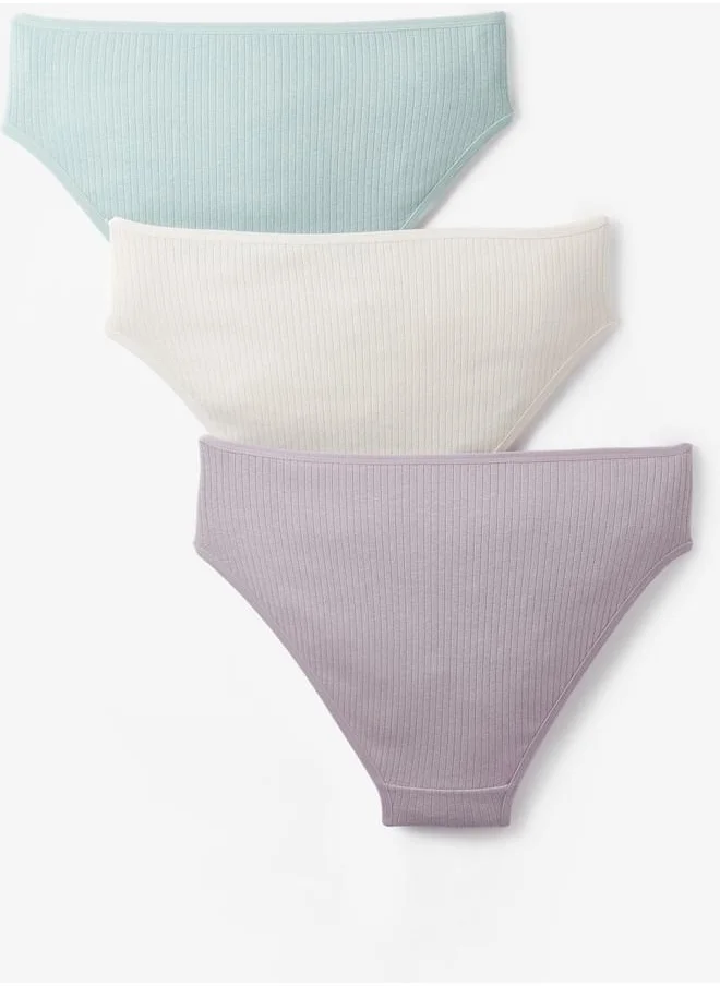 جون June Women 3-Pack Panties Green - Ecru - Lilac