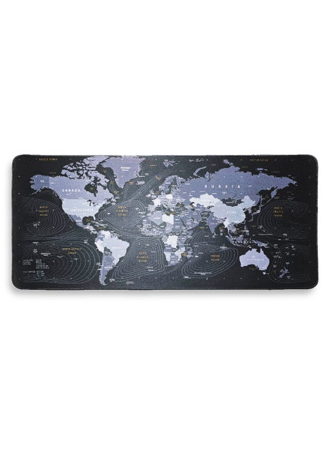 Gaming Mouse Pad, World Map Design(90cm x 40cm x 4mm), HD Print Pattern Desk Mat, Extended Mouse Pad and Keyboard Mouse Pads, Waterproof Fabric Surface Mouse Pads for Office, Anti-Slip Rubber Base