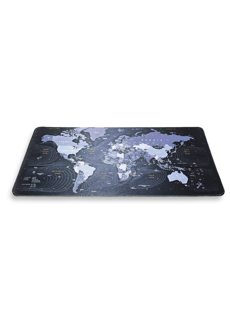Generic - Gaming Mouse Pad, World Map Design(90cm x 40cm x 4mm), HD Print Pattern Desk Mat, Extended Mouse Pad and Keyboard Mouse Pads, Waterproof Fabric Surface Mouse Pads for Office, Anti-Slip Rubber Base - Image 1