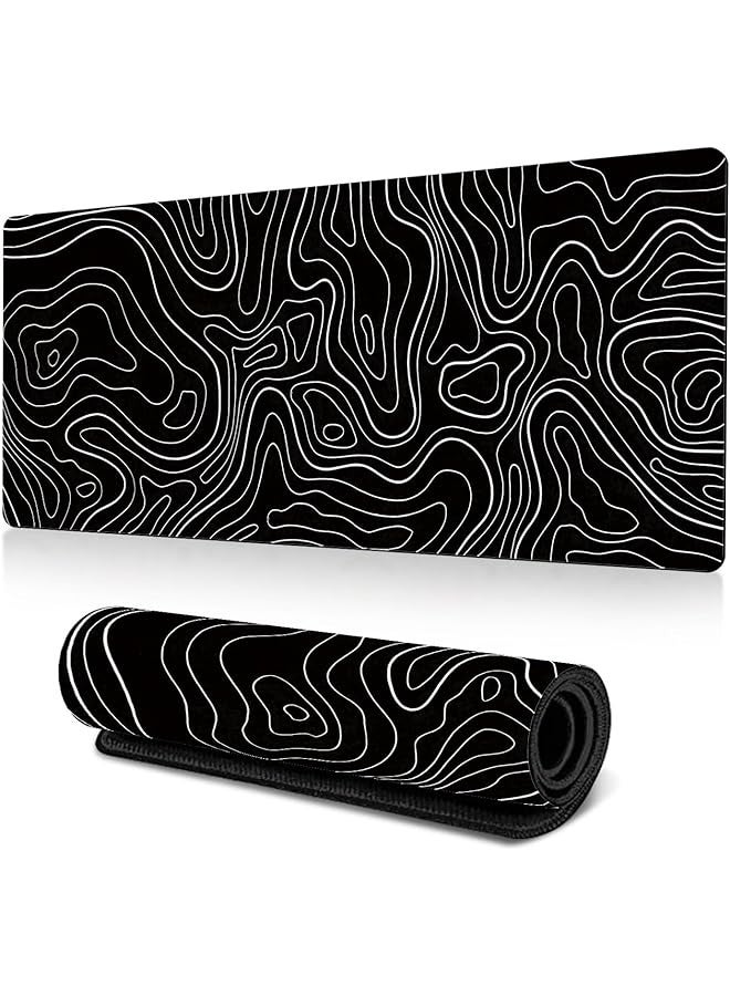 PROMASS Large Desk Pad,100x40cm Extended Desk Mousepad with Stitched Edges, Non-Slip Base, Water Resist Keyboard Pad for Gamer, Office & Home  - Image 1