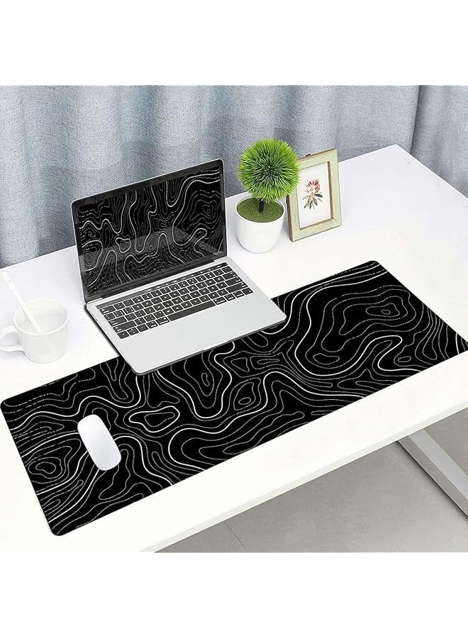 PROMASS Large Desk Pad,100x40cm Extended Desk Mousepad with Stitched Edges, Non-Slip Base, Water Resist Keyboard Pad for Gamer, Office & Home  - Image 2
