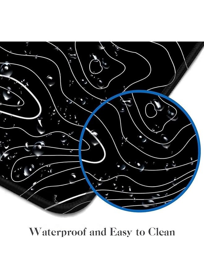 PROMASS Large Desk Pad,100x40cm Extended Desk Mousepad with Stitched Edges, Non-Slip Base, Water Resist Keyboard Pad for Gamer, Office & Home  - Image 4