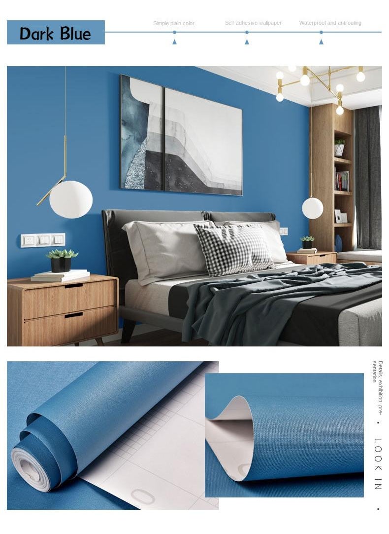 Bluejw - Self-Adhesive Wallpaper Waterproof And Moisture-Proof Washable Wallpaper Solid Color Stickers For Bedroom Living Room Background Wall 10x0.6meter - Image 1
