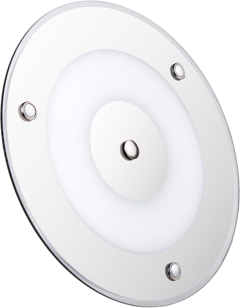 Obeaming 7.3 Inch 12 Volt LED Ceiling Dome Light, 720LM Dimmable Interior Light for RV Boat Camper Van Caravan Truck Motorhome Interior Lighting, Blue Light & Touch Switch(Warm White) - Image 1