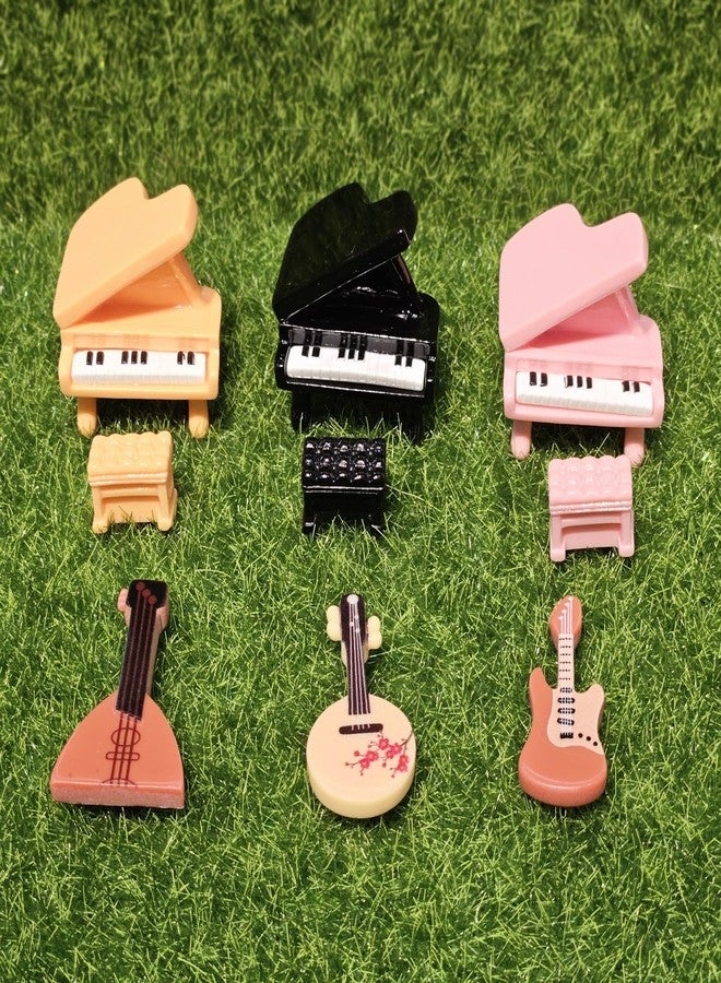 ARUNA DECOR Miniature Music Instruments Set of 9 for Decoration – Resin Mini Musical Items for Dollhouse Decor Fairy Garden Accessories DIY Craft Terrarium Home Decor Gift Set - Image 1