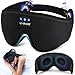 LC-dolida LCdolida Sleep Headphones 3D Sleep Mask Bluetooth Wireless Music Eye Mask Sleeping Headphones for Side Sleepers Sleep Mask with Bluetooth Headphones UltraThin Stereo Speakers Perfect for Sleeping - Image 1