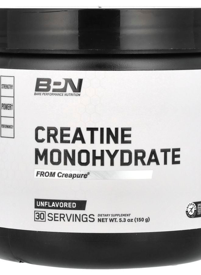 Bare Performance Nutrition Creatine Monohydrate Unflavored  5.3 oz (150 g)