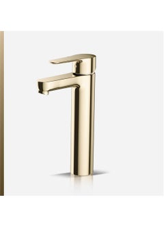 Kohler KOHLER July Comfort-Height Tall Basin Mixer, Single Control Tall Lav Faucet, Without Drain (Vibrant French Gold Finish)  - Image 1