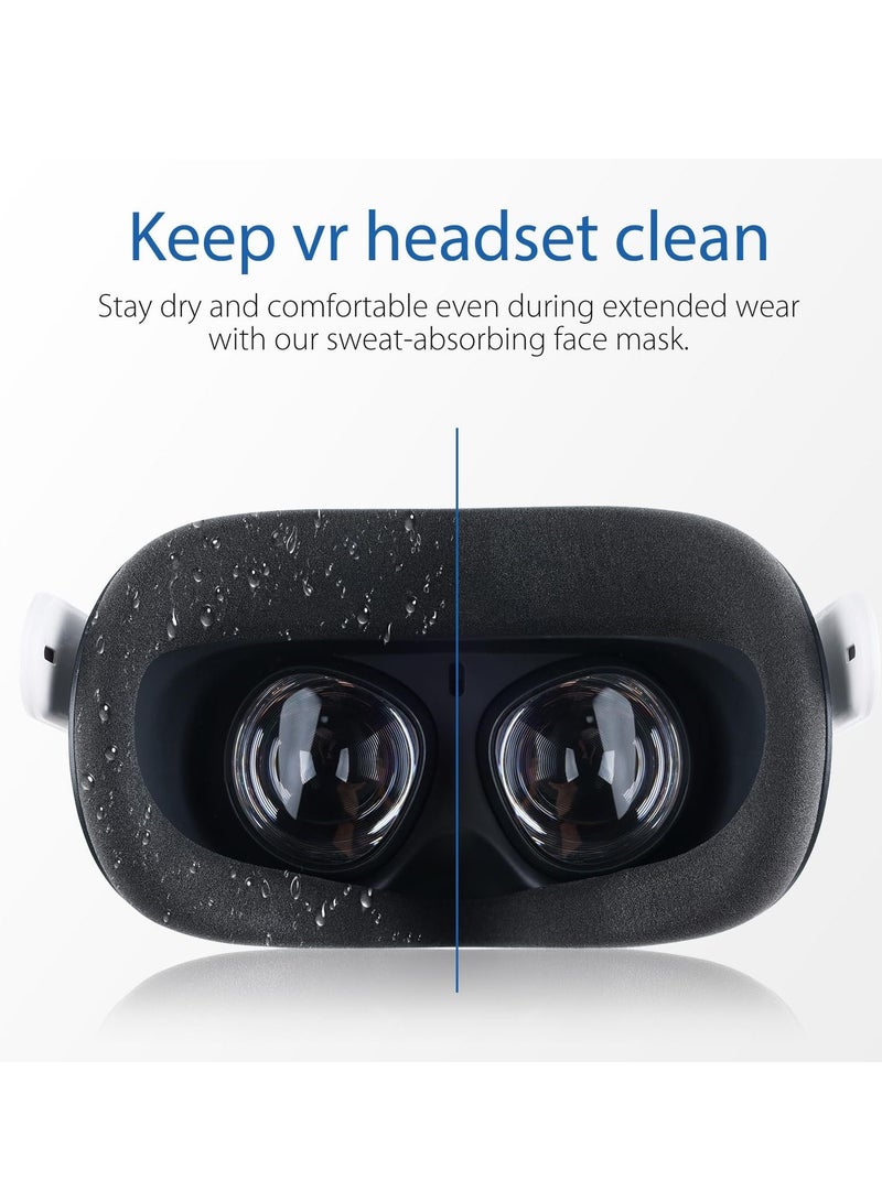 KASTWAVE 50pcs VR Face Cover - Individually Wrapped, Sweat and Skin Friendly for Oculus Quest 2/Quest Pro, Thickened Design, Easy Carrying for VR Headset  - Image 2