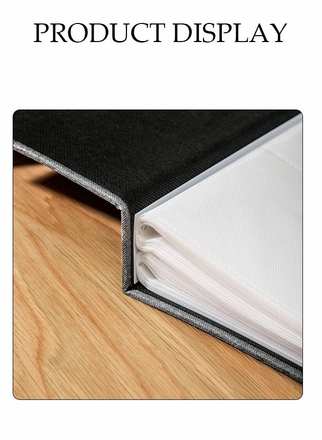 DUNISO Photo Albums，300 Pockets Linen Cover Photo Album for 6 Inches，Album with Window，Slip In Albums 6x4 inch Photo Slot，Used for Storing Photos or Postcards,Grey  - Image 4