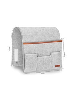The Bros Sofa Armrest Organizer, Hanging Sofa Caddy Storage Bag with Long Flap and Hook, Sofa Remote Control Holder Bag with 5 Pockets for Magazine, Glasses, Tablet, Phone, iPad, Non-Slip  - Image 2
