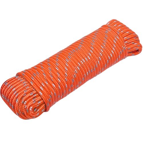 White Tech 6mm Accessory Cord Climbing Rope (10Mtr) for Rock Climbing Accessories Cord Double Braid Nylon Cord, Survival,Firestarter, Fishing Line, Duty Camping All-Purpose Utility Rope - Image 1