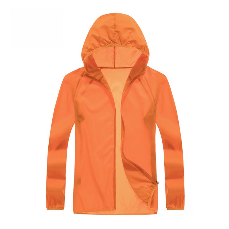Generic Summer Lightweight Ladies Windbreaker Sun Protection Skin Jacket Custom Logo Orange