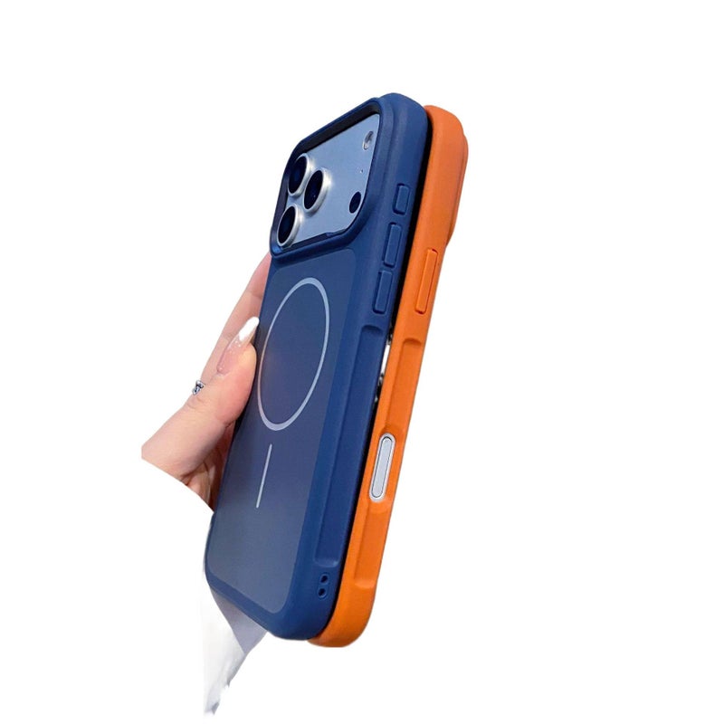 MS غطاء MagSafe بPC لـ iPhone 17 / 17 Air / 17 Pro / 17 Pro Max مع مغناطيس قوي وحماية من السقوط مع مقاوم للصدمات مع مقاومة لبصمات الأصابع مع مقاوم للخدش باللون رمادي تيتانيوم مغناطيس. - Image 5