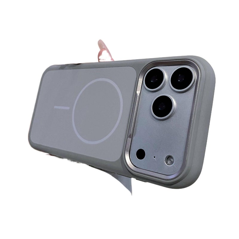 MS غطاء MagSafe بPC لـ iPhone 17 / 17 Air / 17 Pro / 17 Pro Max مع مغناطيس قوي وحماية من السقوط مع مقاوم للصدمات مع مقاومة لبصمات الأصابع مع مقاوم للخدش باللون رمادي تيتانيوم مغناطيس. - Image 1