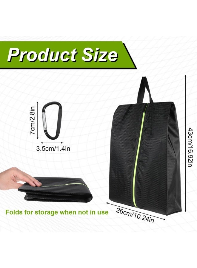 Smell Proof Sports Cleat Shoe Bag, Odor Resistant Portable Shoe Storage Organizer with Reinforced Handle & Carabiner for Travel & Sports - Image 3