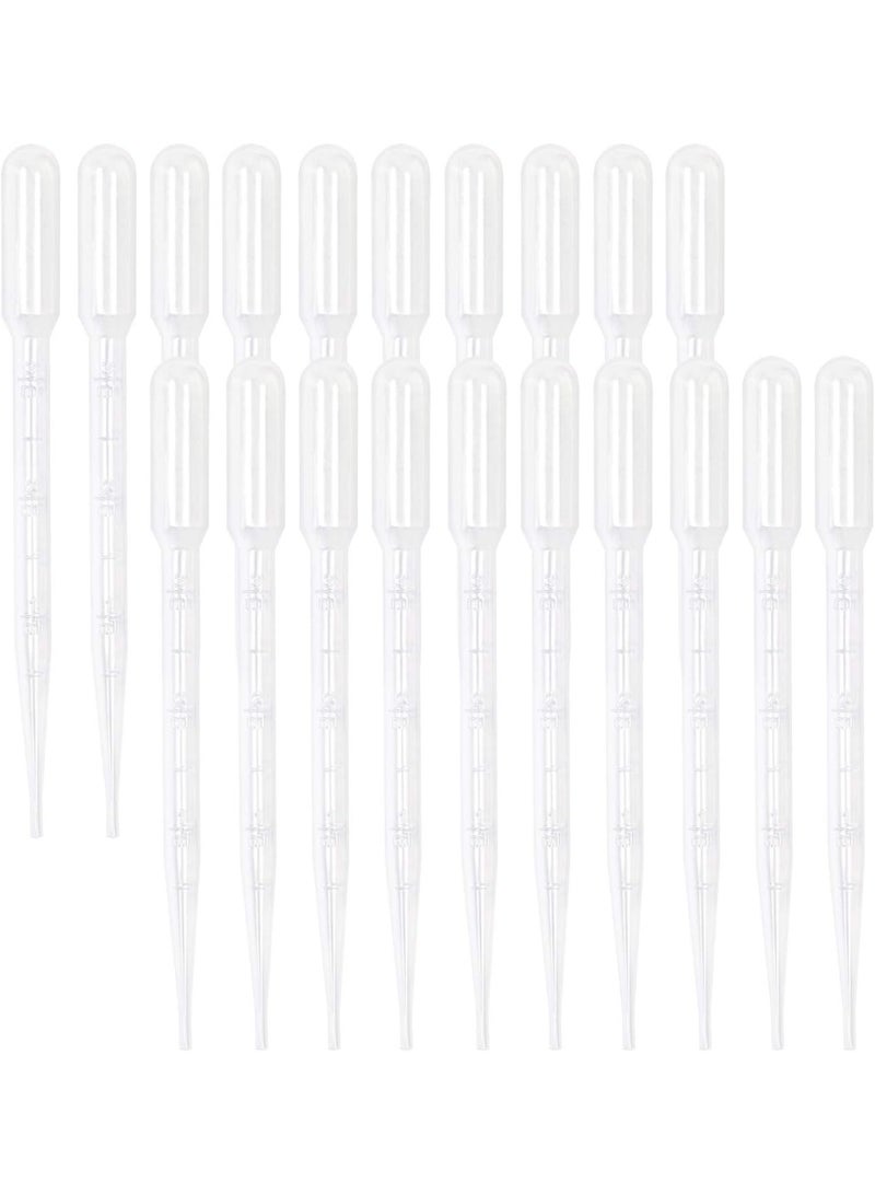 3ML Disposable Plastic Essential Oils Graduated Transfer Pipettes Squeeze Dropper Makeup Tool for Small Amounts Liquid Measuring Mixing Blending and Diy Fragrance Soap Lipbalm Making, 20PCS - Image 1