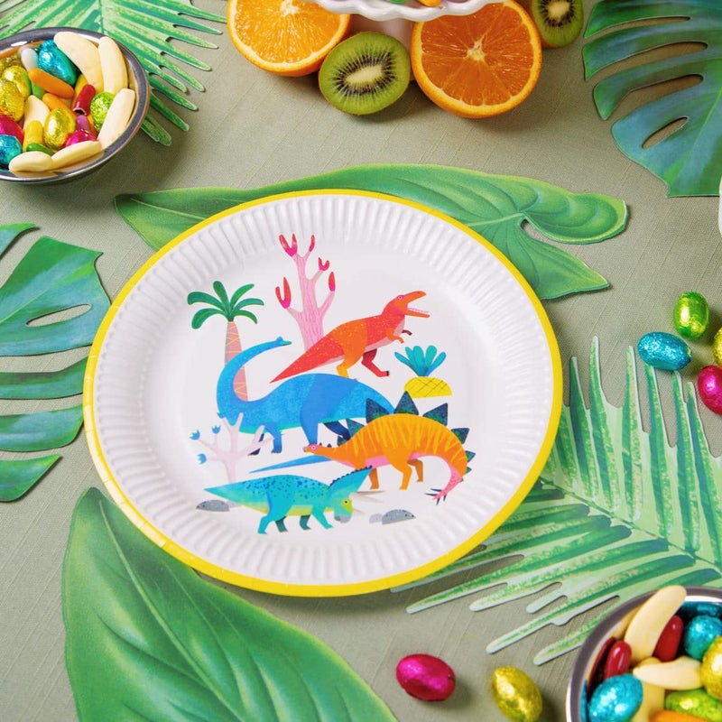 Talking Tables Dinosaur Paper Plate 23Cm 8Pk, Mixed colors - Image 2