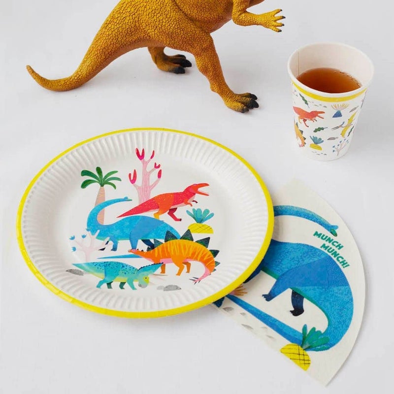Talking Tables Dinosaur Paper Plate 23Cm 8Pk, Mixed colors - Image 4