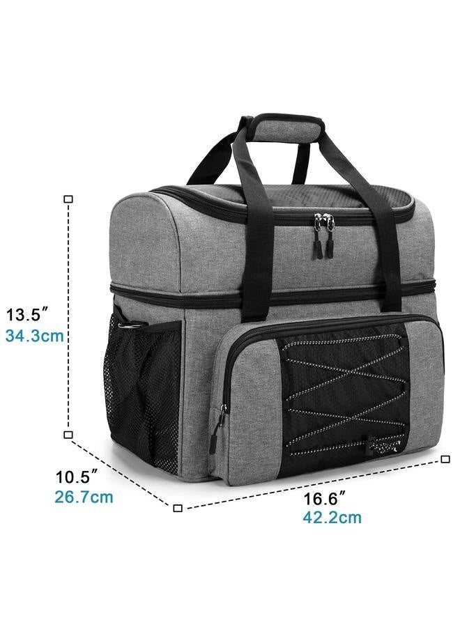 Generic Bowling Bag for 2 Balls, Bowling Tote with Wooden Bowling Cups and Padded Divider for Double Ball and A Pair , Bag Only  - Image 5