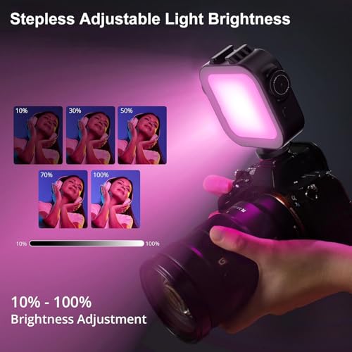 Mobilife RGB Video Light Double Sided Strong/Soft LED Lamp CCT/20 Effect 2000mAh Rechargeable Battery 118 LED Beads with Clip for Camera Phone Laptop Photography YouTube - Image 4