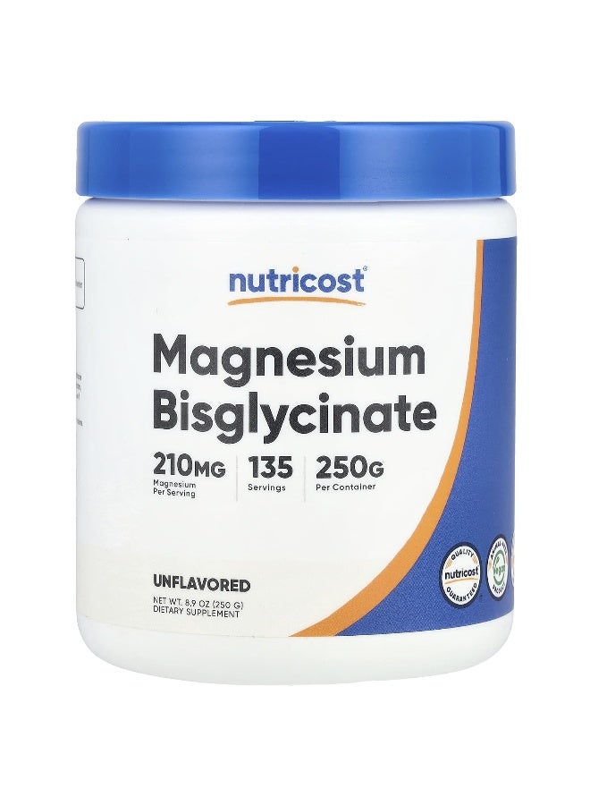 Nutricost, Magnesium Bisglycinate, Unflavored, 8.9 oz (250 g) - Image 1