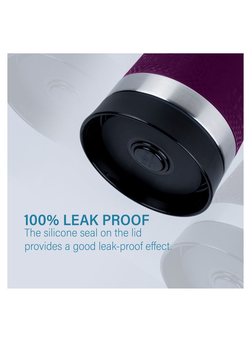 نيسان كوب نسّان تومبلر ستانلس ستيل معزول بالتفريغ للسفر والقهوة (450 مل، بنفسجي) - Image 5