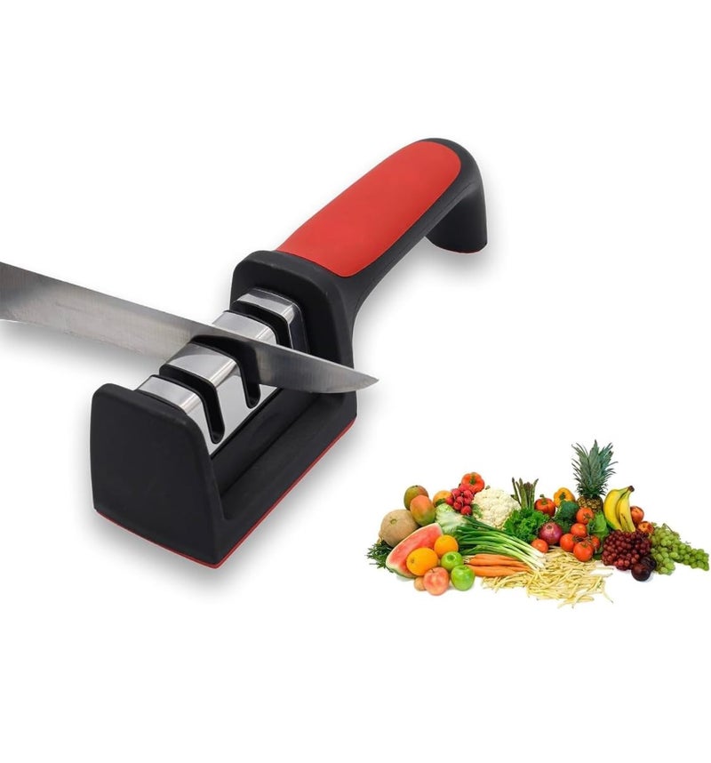 Generic ‏Kitchen Knife Sharpener Adjustable 4 in 1 Knives and Scissor Professional Blade Sharpening Tool Sharpener Stone مسن سكاكين المطبخ قابل للتعديل 4 في 1 سكاكين ومقص أداة شحذ احترافية مبراة حجرية - Image 1