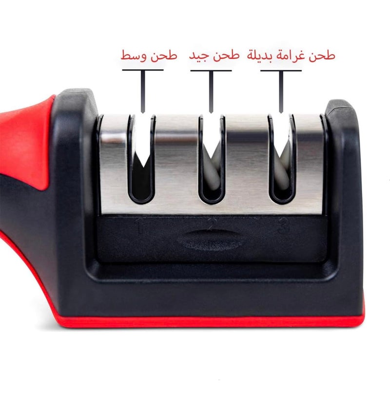 Generic ‏Kitchen Knife Sharpener Adjustable 4 in 1 Knives and Scissor Professional Blade Sharpening Tool Sharpener Stone مسن سكاكين المطبخ قابل للتعديل 4 في 1 سكاكين ومقص أداة شحذ احترافية مبراة حجرية - Image 3